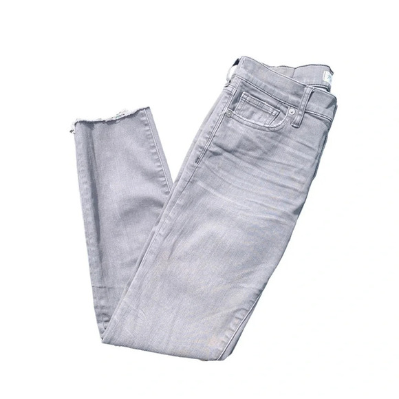 Madewell High Rise Skinny Jeans in Gray Dusty Wash Women’s Size 26 - Picture 4 of 11